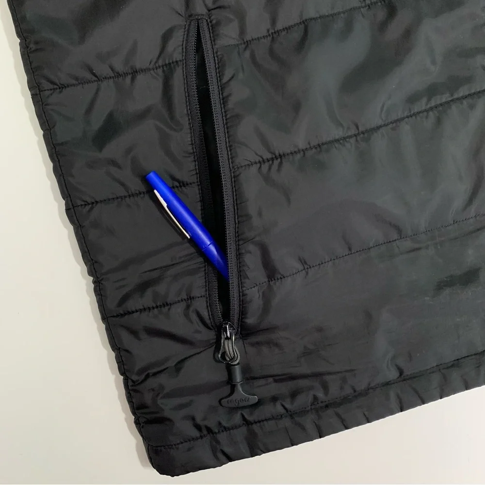 Roger’s Gear Men's Black Quilted Vest Full Front Zip Size XL Outdoors Fishing